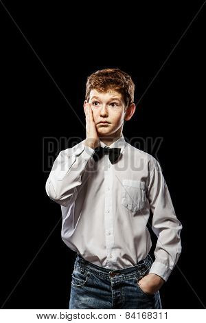 Surprised Red-haired Boy