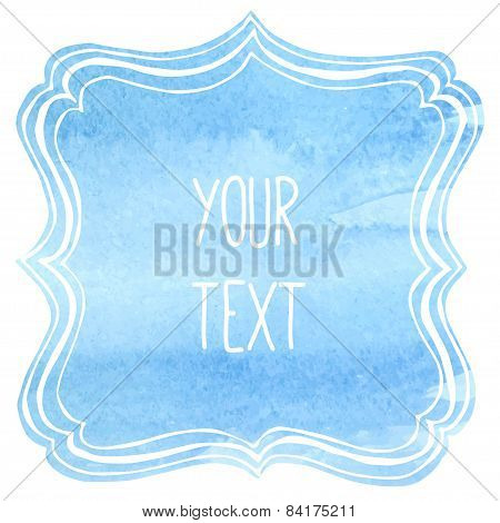 text frame with watercolor background