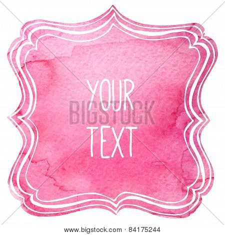 text frame with watercolor background