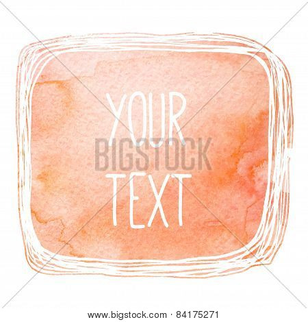text frame with watercolor background