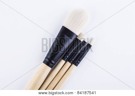 brushes on the white background