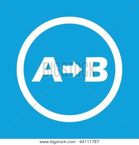 A to B sign icon