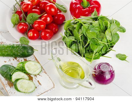 Ingredients For Vegetable Salad