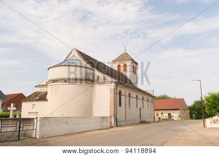 Little church in French village Lays sur le doubs