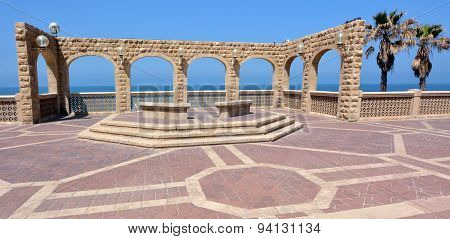 Tel Aviv Jaffa boardwalk along the Mediterranean Sea in Tel Aviv Jaffa Israel