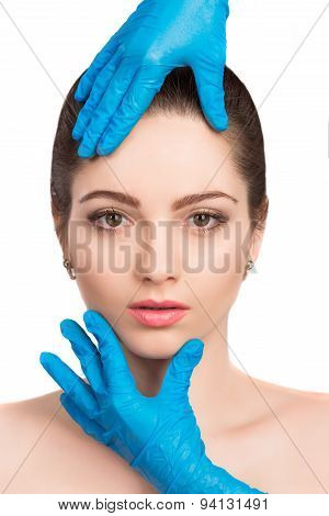 Female Face With Beauty Treatment