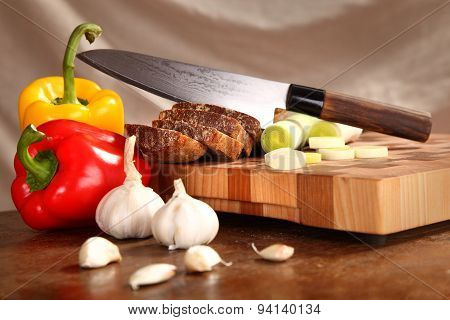 Products On A Chopping Board
