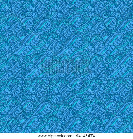 Line art wave pattern