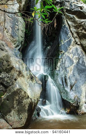Mae-haad Waterfall; Huai Nam Dang National Park At Wiang-haeng,chiangmai, Thailand