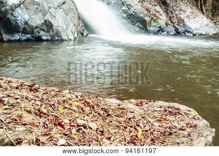 Autumn Colors Of Mae Haad Waterfall, Located At Huai Nam Dang National Park , Wiang-Haeng,Chiang Mai