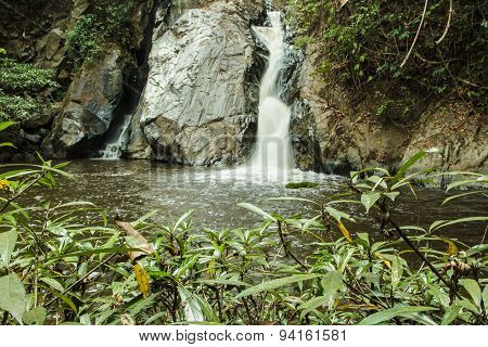 Mae-haad Waterfall; Huai Nam Dang National Park At Wiang-Haeng,Chiang Mai, Thailand.