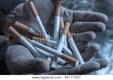 Many Cigarettes In Their Hands