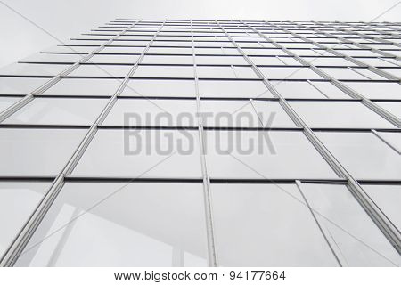 Builduing Glass Window Front View Up. Architecture