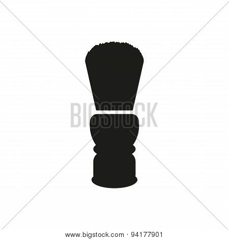 The Shaving Brush Icon. Shaver Symbol. Flat
