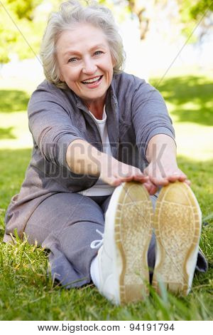 Senior woman exercising