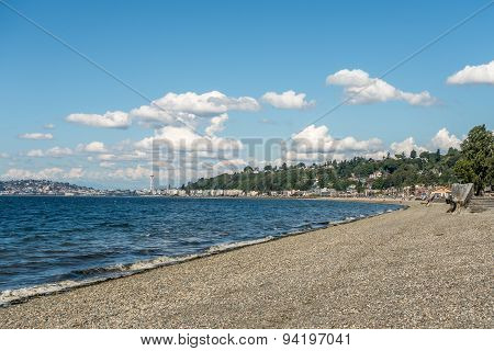Alki Beach In West Seattle