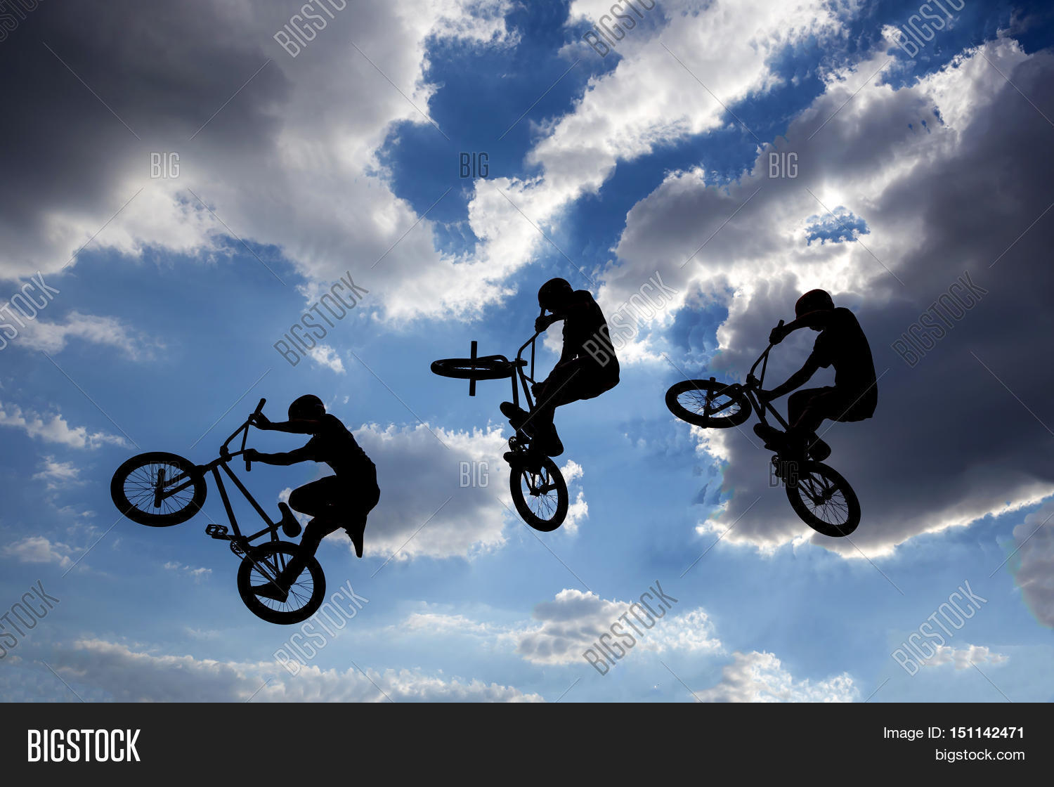 Mountain Bike Jump Silhouette