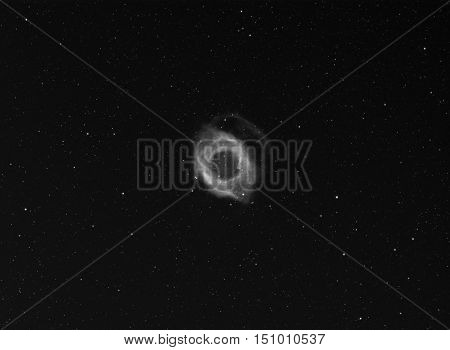 The Helix Nebula also known as The Helix NGC 7293 is a large planetary nebula located in the constellation Aquarius. Discovered by Karl Ludwig Harding probably before 1824 this object is one of the closest to the Earth of all the bright planetary nebulae.