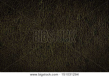 Yellow leather wallpaper background texture pattern with vignette