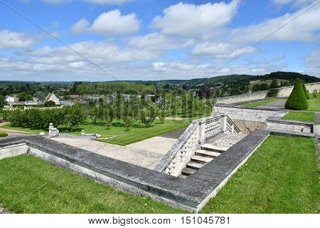 Saint Martin de Boscherville France - june 22 2016 : the Saint Georges abbey garden in Seine Maritime