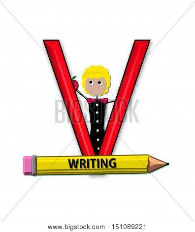 Alphabet Teacher And Class V