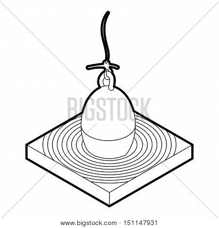 Bobber icon. Outline illustration of bobber vector icon for web