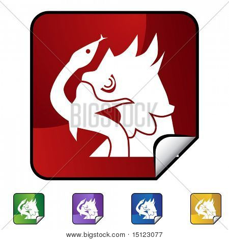 Eagle snake icon isolated on a white background.