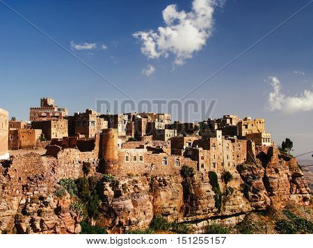 View to Shibam fortress and old city in Yemen