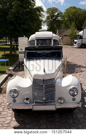Karlsborg, Sweden - August 14, 2016: Classic British Car On The British Motor Met In Karlsborg Fortr
