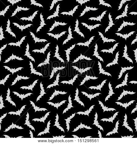 Seamless pattern with bats, background for halloween.