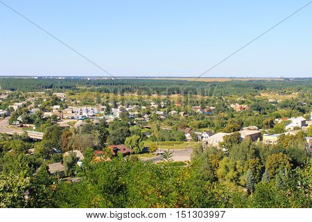 View on the town Chyhyryn in Ukraine
