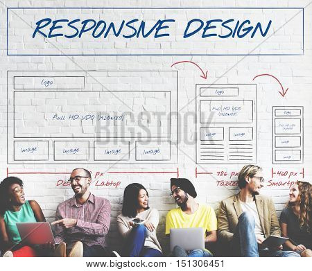 Web Layout Content Coding Template Data Design Concept