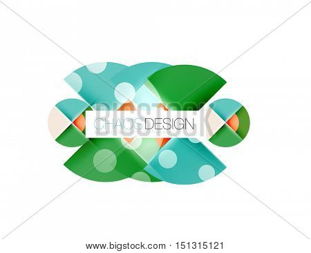 Round shape elements composition. Abstract vector background