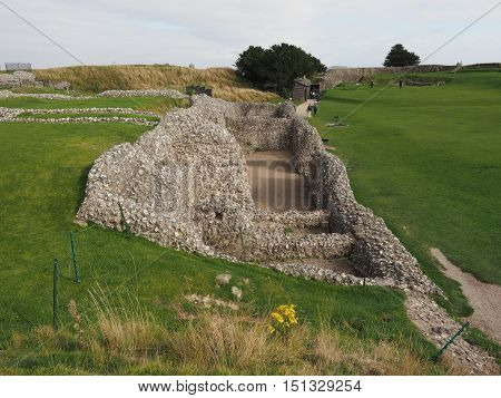 Old Sarum Castle Ruins In Salisbury