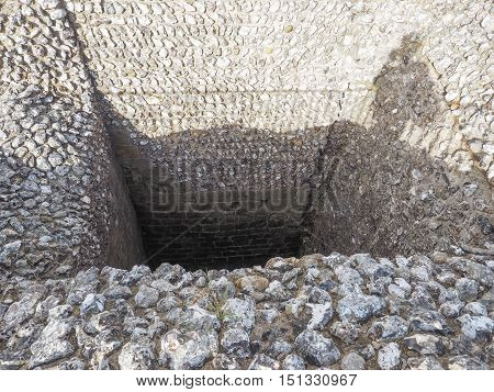 Old Sarum Castle Ruins In Salisbury