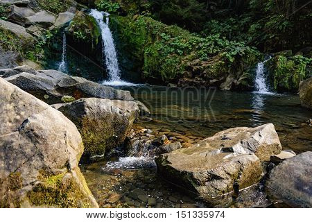 Kamenka Watefall In Carpathians