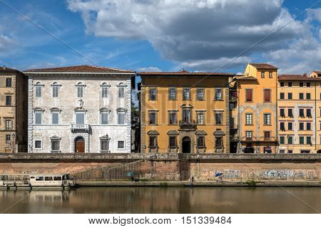 Palaces Lanfranchi-toscanelli And Roncioni In Pisa, Italy