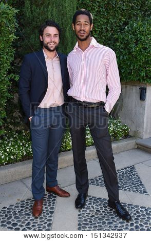 LOS ANGELES - SEP 25:  Jack Falahee and Alfred Enoch arrives to the The Rape Foundation Annual Brunch on September 25, 2016 in Hollywood, CA                