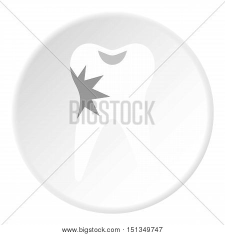Carious tooth icon. Flat illustration of carious tooth vector icon for web