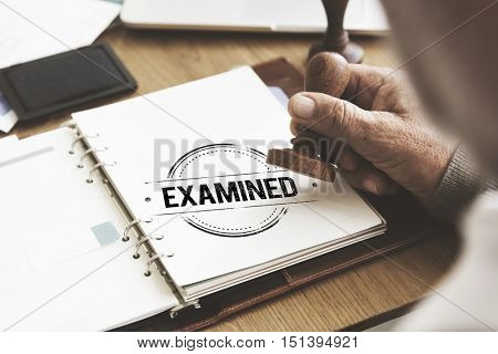 Examined Authorised Certified Verified Approve Concept