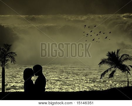 Casal se beijando