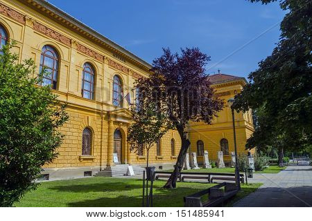 Frontside of the Wosinsky Mor County Museum, Szekszard, Hungary
