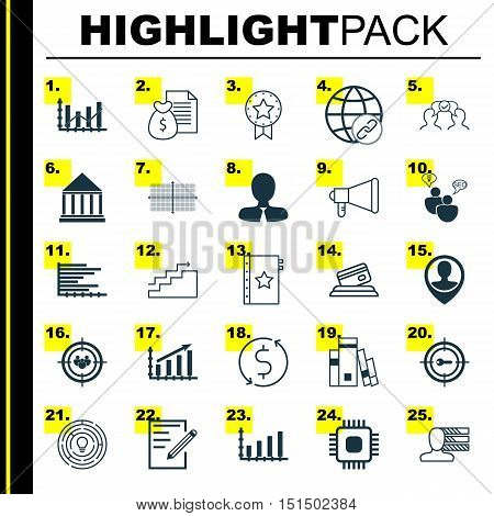 Set Of 25 Universal Icons On Connectivity, Warranty, Money Trasnfer And More Topics. Vector Icon Set Including Money Trasnfer, SEO Brainstorm, Paper And Other Icons.