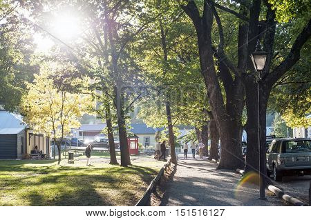 Arrowtown, New Zealand - February 2016: Historic Settlement Of Arrowtown