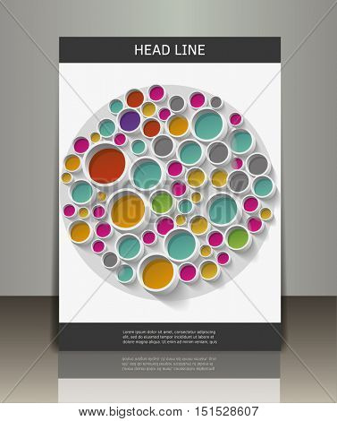 Vector business brochure or magazine cover template. Abstract design