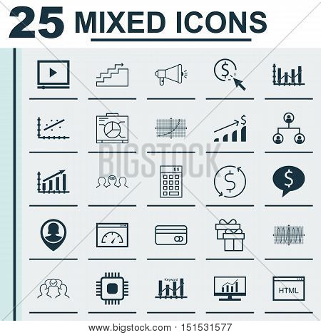 Set Of 25 Universal Icons On Money Trasnfer, Successful Investment, Investment And More Topics. Vect