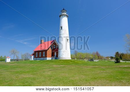 Tawas Point Lighthouse, built in 1876, Lake Huron, Michigan, USA