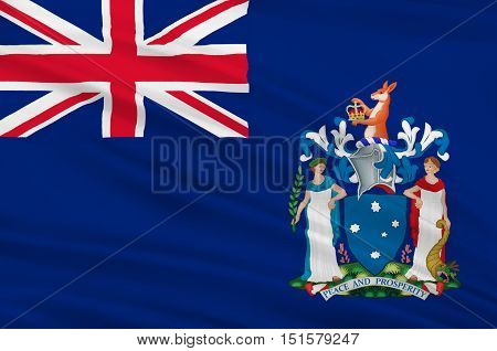 Flag of Victoria (Vic) is a state in the south-east of Australia. 3d illustration