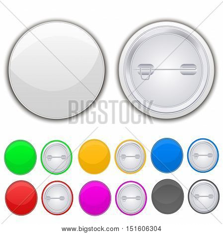 Very high quality original realistic vecotor badges templates set isolated on white background