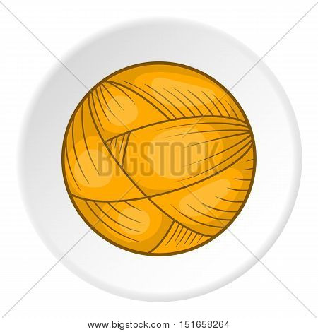 Ball of yarn icon. Flat illustration of ball of yarn vector icon for web
